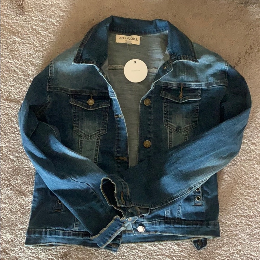 VICI Madonna Denim Jean Jacket Dark Small S - Picture 3 of 4